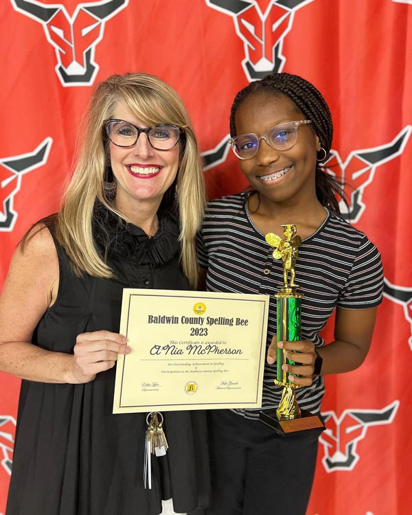 35 – Spanish Fort Middle School Student Spelling Bee Finalist
